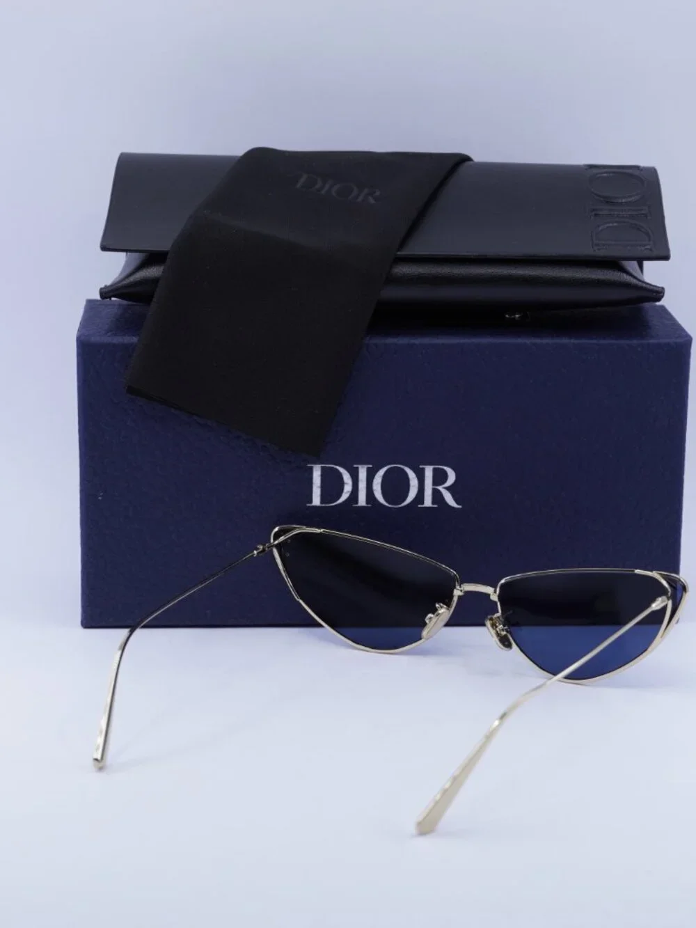 Dior MISSDIOR B1U B0B0 Cat Eye Sunglasses – Gold / Blue